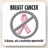 Borstkanker Ziekte, geen marketingmogelijkheid Onderzetter (Voorkant)