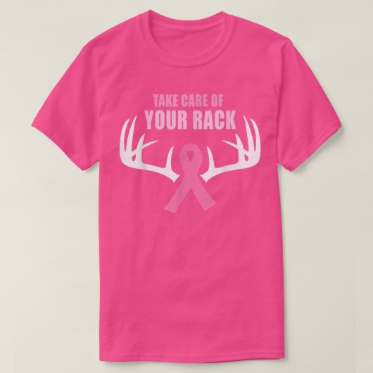 Borstkanker Zorg voor uw Rack Deer Antlers T-shirt (Design voorkant)