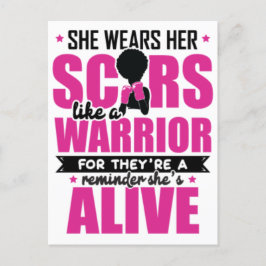 Borstkanker zwarte vrouw krijger melanine overleve briefkaart