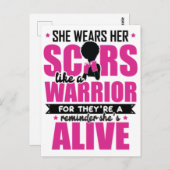 Borstkanker zwarte vrouw krijger melanine overleve briefkaart (Voorkant / Achterkant)