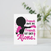 Borstkanker zwarte vrouw krijger melanine overleve briefkaart (Staand voorkant)