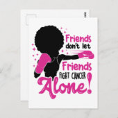 Borstkanker zwarte vrouw krijger melanine overleve briefkaart (Voorkant / Achterkant)