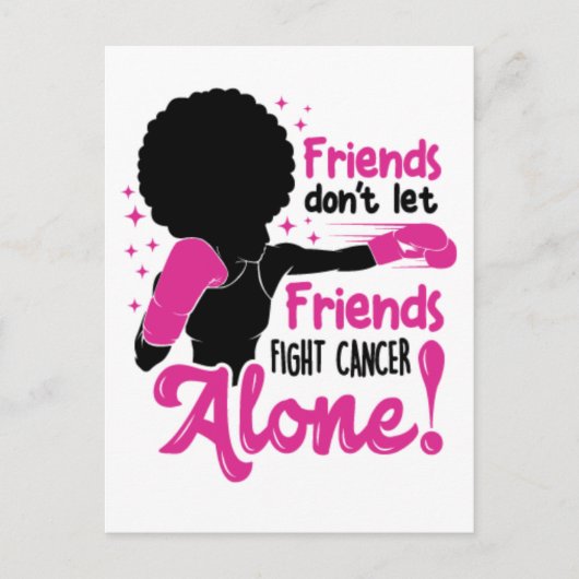 Borstkanker zwarte vrouw krijger melanine overleve briefkaart (Voorkant)