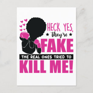 Borstkanker zwarte vrouw krijger melanine overleve briefkaart