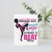 Borstkanker zwarte vrouw krijger melanine overleve briefkaart (Staand voorkant)