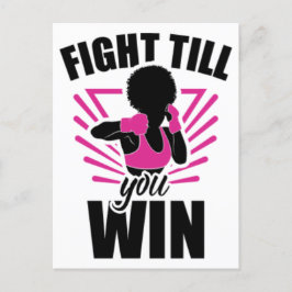 Borstkanker zwarte vrouw krijger melanine overleve feestdagenkaart