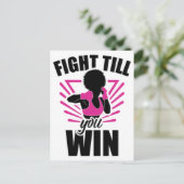 Borstkanker zwarte vrouw krijger melanine overleve feestdagenkaart (Staand voorkant)