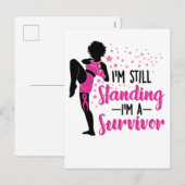 Borstkanker zwarte vrouw krijger melanine overleve feestdagenkaart (Voorkant / Achterkant)