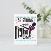 Borstkanker zwarte vrouw krijger melanine overleve feestdagenkaart (Staand voorkant)