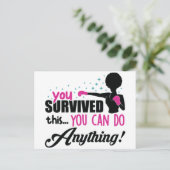 Borstkanker zwarte vrouw krijger melanine overleve feestdagenkaart (Staand voorkant)