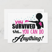 Borstkanker zwarte vrouw krijger melanine overleve feestdagenkaart (Voorkant / Achterkant)