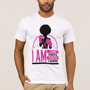 Borstkanker zwarte vrouw krijger melanine overleve t-shirt