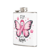 Borstkankerbestrijder roze lintvlinder heupfles (Links)