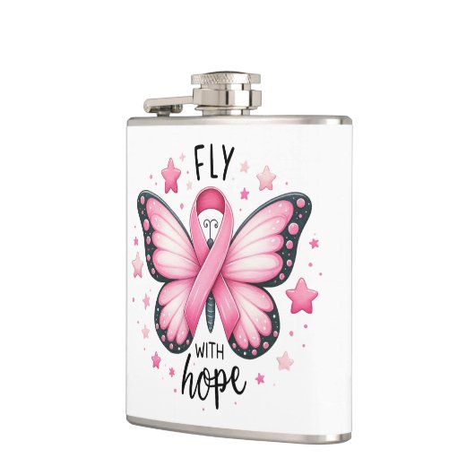 Borstkankerbestrijder roze lintvlinder heupfles (Links)