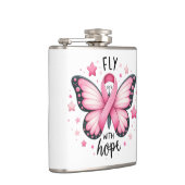 Borstkankerbestrijder roze lintvlinder heupfles (Rechts)