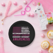 borstkankerbewustzijn (2) papieren bordje (Feest)