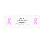 Borstkankerbewustzijn Adres Retourlabel Etiket (Voorkant)