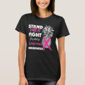 borstkankerbewustzijn ananas stand hoog t-shirt (Voorkant)