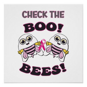 Borstkankerbewustzijn Controleer de Boo-Bees Perfect Poster
