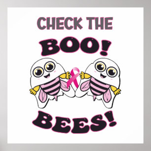 Borstkankerbewustzijn Controleer de Boo-Bees Poster