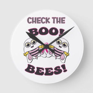 Borstkankerbewustzijn Controleer de Boo-Bees Ronde Klok