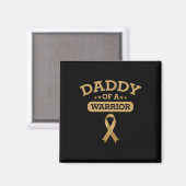 Borstkankerbewustzijn Daddy Van Een Krijger Supp Magneet (Voorkant / Achterkant)