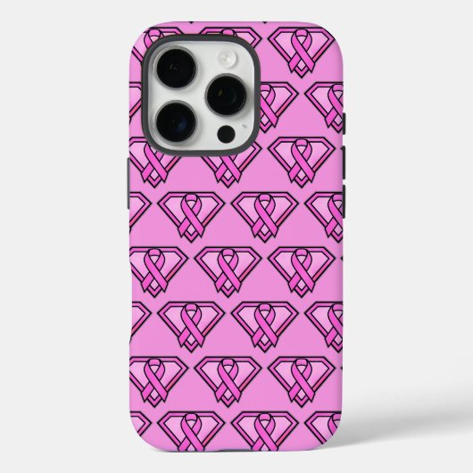 Borstkankerbewustzijn Diamanten Logo Roze Case-Mate iPhone Case (Achterkant)