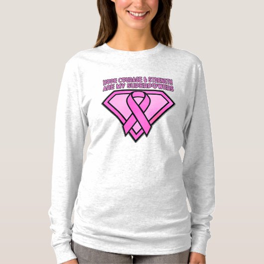 Borstkankerbewustzijn Diamanten Logo T-shirt (Voorkant)