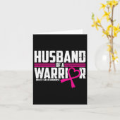 Borstkankerbewustzijn echtgenoot van Warrior Pink Kaart (Gele Bloem)