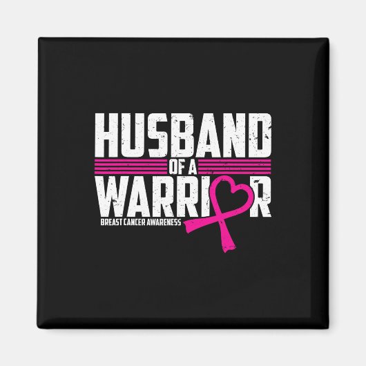 Borstkankerbewustzijn echtgenoot van Warrior Pink Magneet (Voorkant)