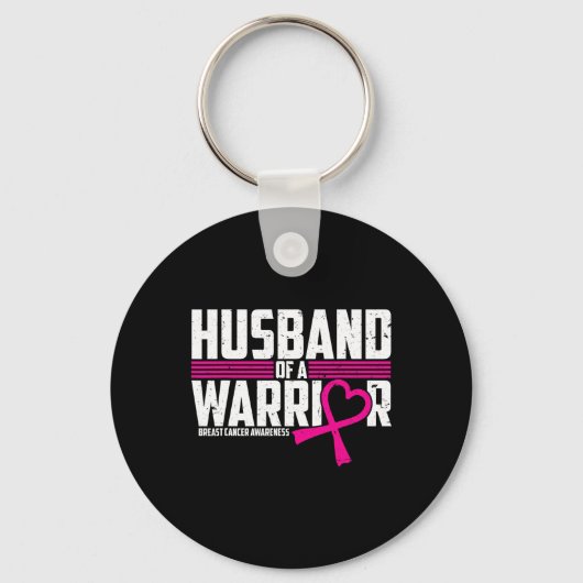 Borstkankerbewustzijn echtgenoot van Warrior Pink  Sleutelhanger (Voorkant)