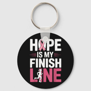 Borstkankerbewustzijn Hardloper Hardlopen Roze Lin Sleutelhanger