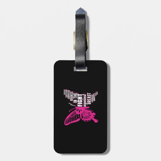 Borstkankerbewustzijn het best bagagelabel (Achterkant verticaal)