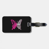 Borstkankerbewustzijn het best bagagelabel (Achterkant horizontaal)