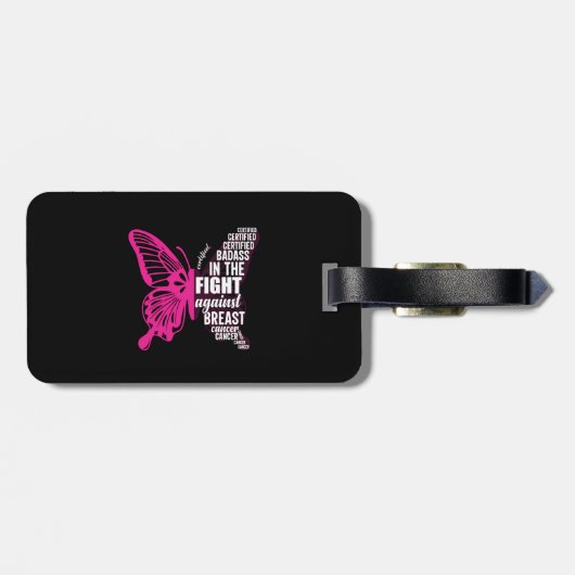 Borstkankerbewustzijn het best bagagelabel (Achterkant horizontaal)