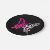 Borstkankerbewustzijn het best papieren bordje (Gekanteld)