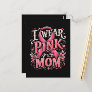 Borstkankerbewustzijn Ik draag Roze voor mijn Moed Briefkaart