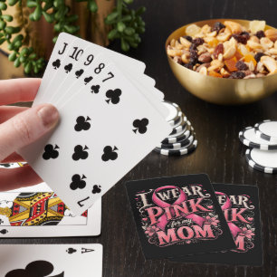 Borstkankerbewustzijn Ik Draag Roze Voor Mijn Moed Pokerkaarten