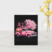 Borstkankerbewustzijn in oktober dragen we roze Ha Kaart (Gele Bloem)