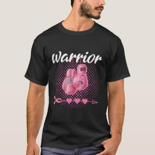 Borstkankerbewustzijn K Bokshandschoenen Warrior T-shirt