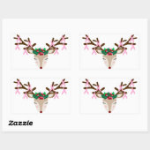 Borstkankerbewustzijn Kerst stickers rendieren (Vel)