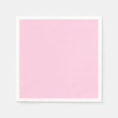 Borstkankerbewustzijn lichtroze effen kleur servet (Voorkant)