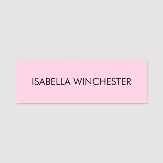 Borstkankerbewustzijn maand lichtroze op maat naamplaatje (Voorkant)