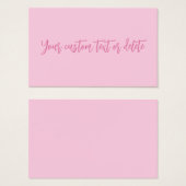 Borstkankerbewustzijn maand roze aangepaste kaart (Voorkant /achterkant)