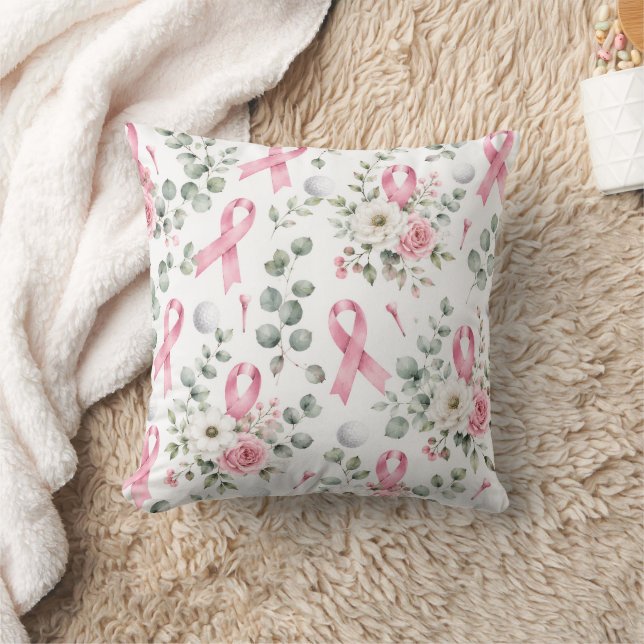 Borstkankerbewustzijn met Roze Lint Kussen (Deken)