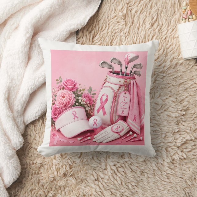 Borstkankerbewustzijn met Roze Lint Kussen (Deken)