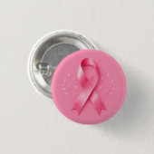 Borstkankerbewustzijn met Roze Lint Ronde Button 3,2 Cm (Voorkant /achterkant)