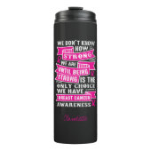 Borstkankerbewustzijn | Monogram Tumbler Thermosbeker (Voorkant)
