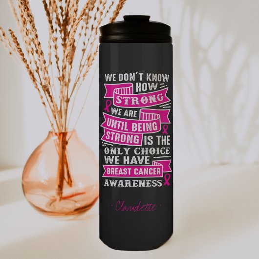 Borstkankerbewustzijn | Monogram Tumbler Thermosbeker