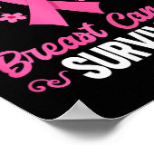 Borstkankerbewustzijn Onbreekbare borstkanker Poster (Hoek)